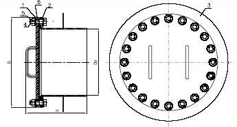 Схема круглого люк-лаза ЛЛ